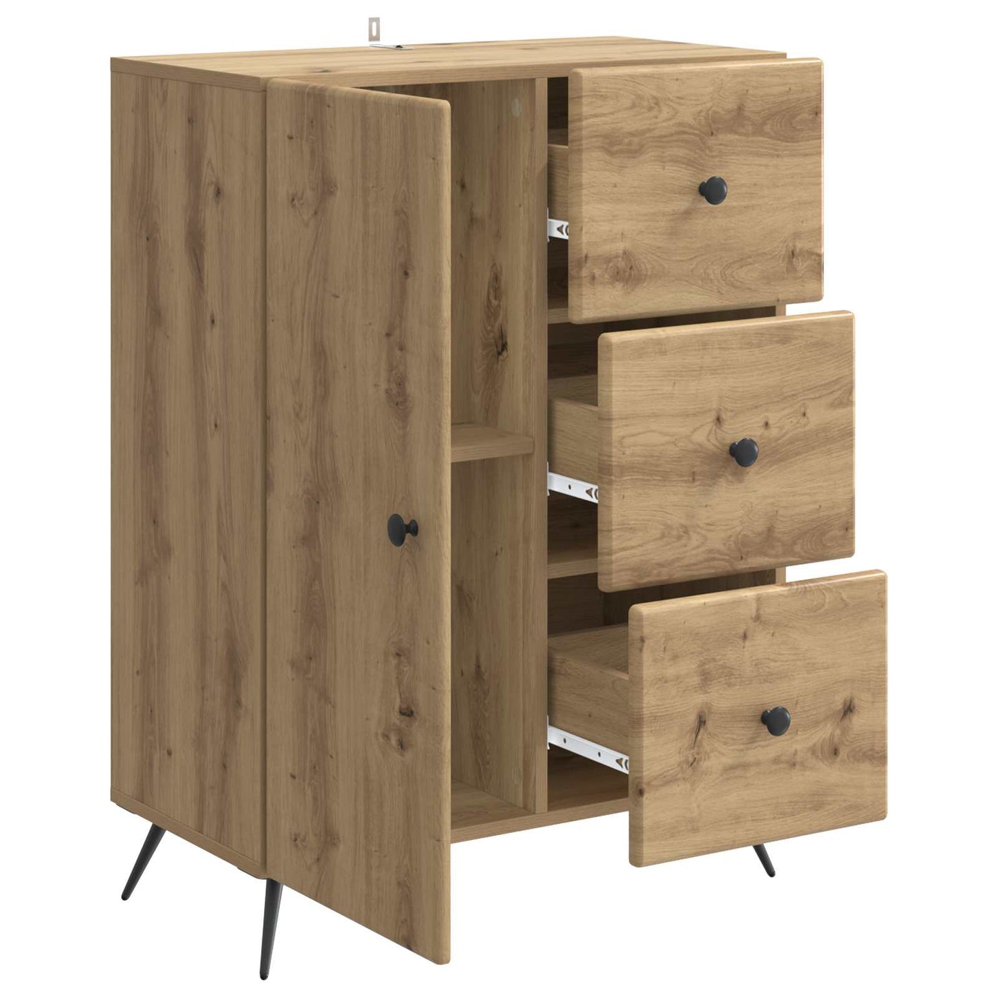 vidaXL Sideboard Artisan Oak 66 x 34.5 x 90 cm Engineered Wood