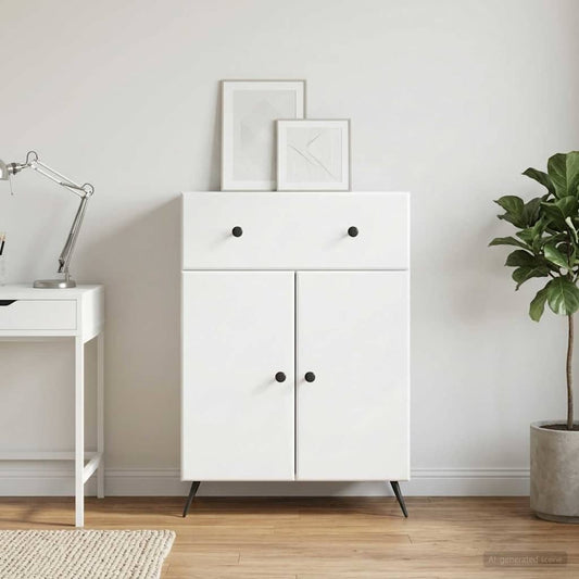vidaXL Sideboard White 66 x 34.5 x 90 cm Engineered Wood
