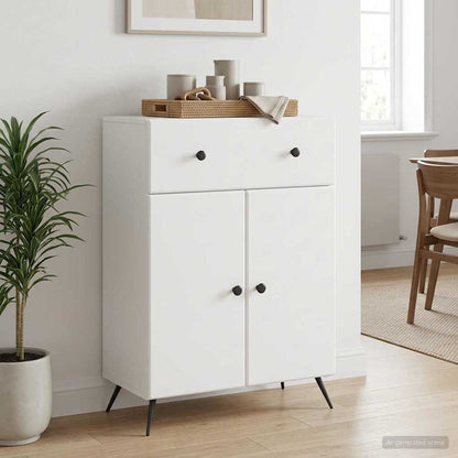 vidaXL Sideboard with Drawer White 66 x 34.5 x 90 cm Engineered Wood
