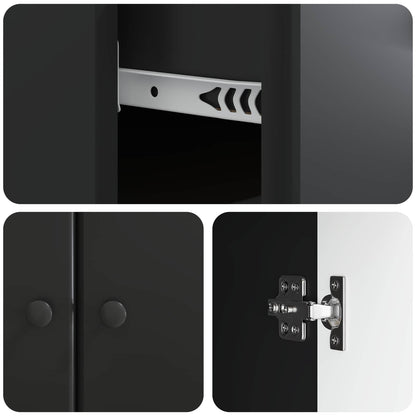 vidaXL Sideboard Black 66 x 34.5 x 90 cm Engineered Wood