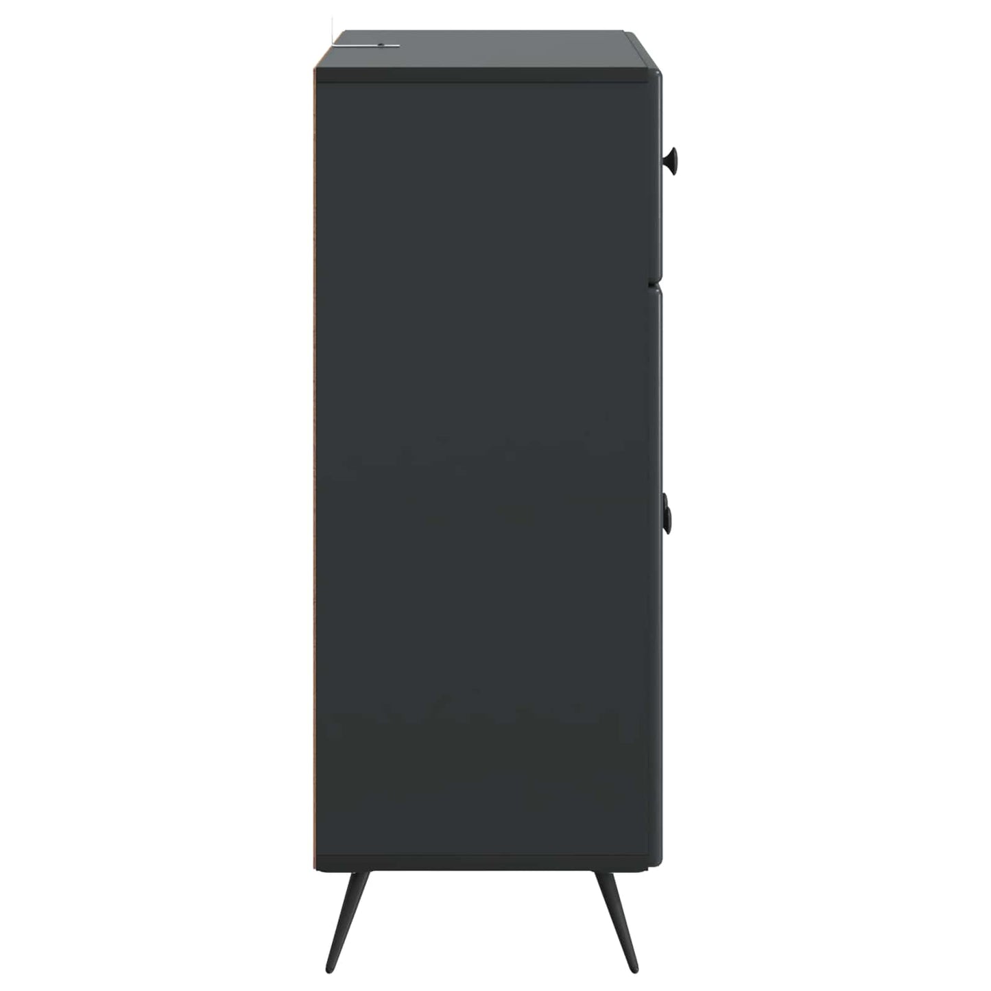 vidaXL Sideboard Black 66 x 34.5 x 90 cm Engineered Wood