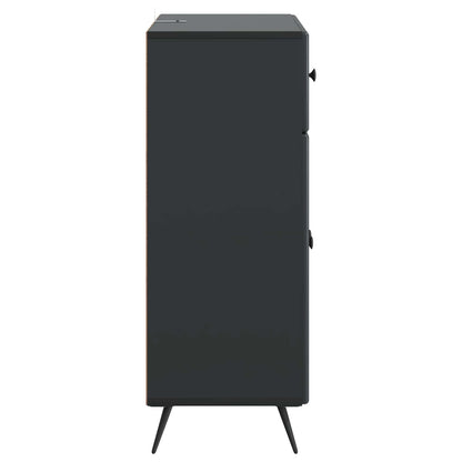 vidaXL Sideboard Black 66 x 34.5 x 90 cm Engineered Wood