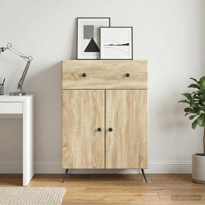 vidaXL Sideboard Sonoma Oak 66 x 34.5 x 90 cm Engineered Wood