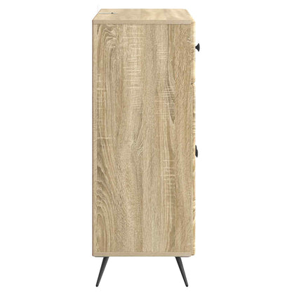 vidaXL Sideboard Sonoma Oak 66 x 34.5 x 90 cm Engineered Wood