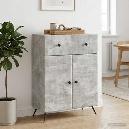 vidaXL Sideboard Concrete Grey 66 x 34.5 x 90 cm Engineered Wood