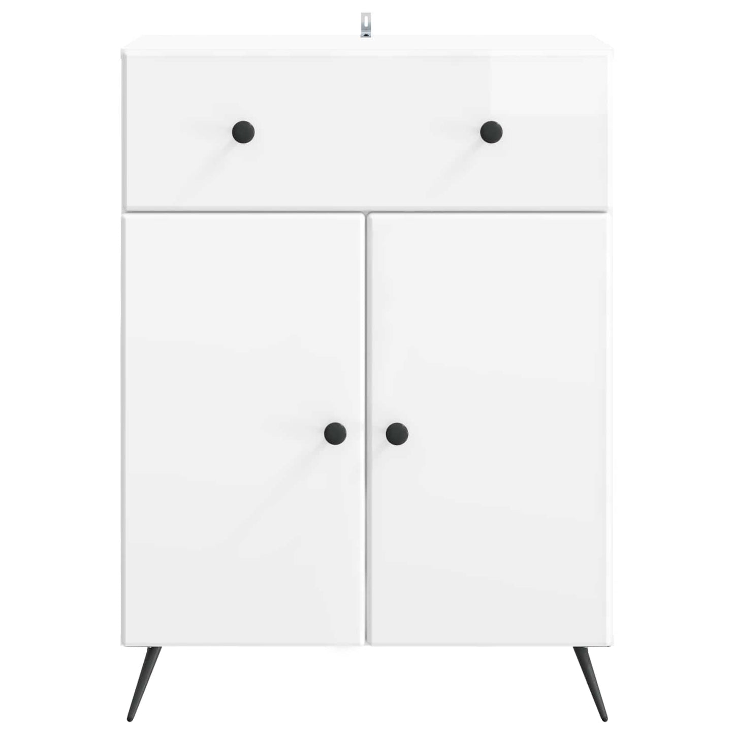 vidaXL Sideboard High Gloss White 66 x 34.5 x 90 cm Engineered Wood