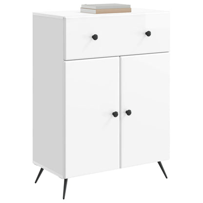vidaXL Sideboard High Gloss White 66 x 34.5 x 90 cm Engineered Wood