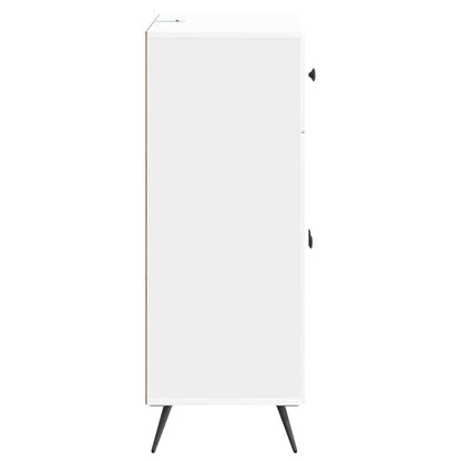 vidaXL Sideboard High Gloss White 66 x 34.5 x 90 cm Engineered Wood