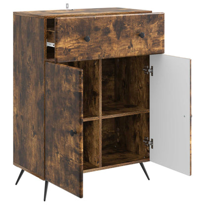 vidaXL Sideboard Smoked Oak 66 x 34.5 x 90 cm Engineered Wood