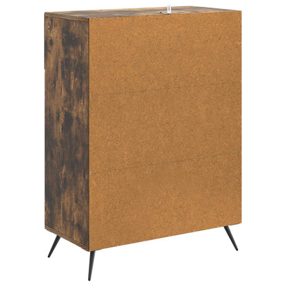 vidaXL Sideboard Smoked Oak 66 x 34.5 x 90 cm Engineered Wood