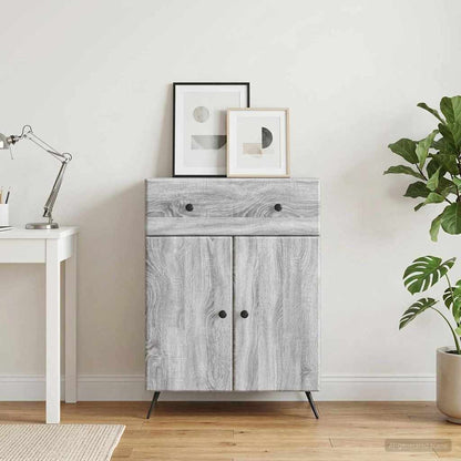 vidaXL Sideboard Grey Sonoma 66 x 34.5 x 90 cm Engineered Wood