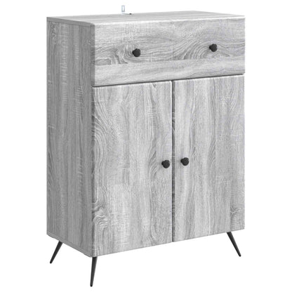 vidaXL Sideboard Grey Sonoma 66 x 34.5 x 90 cm Engineered Wood