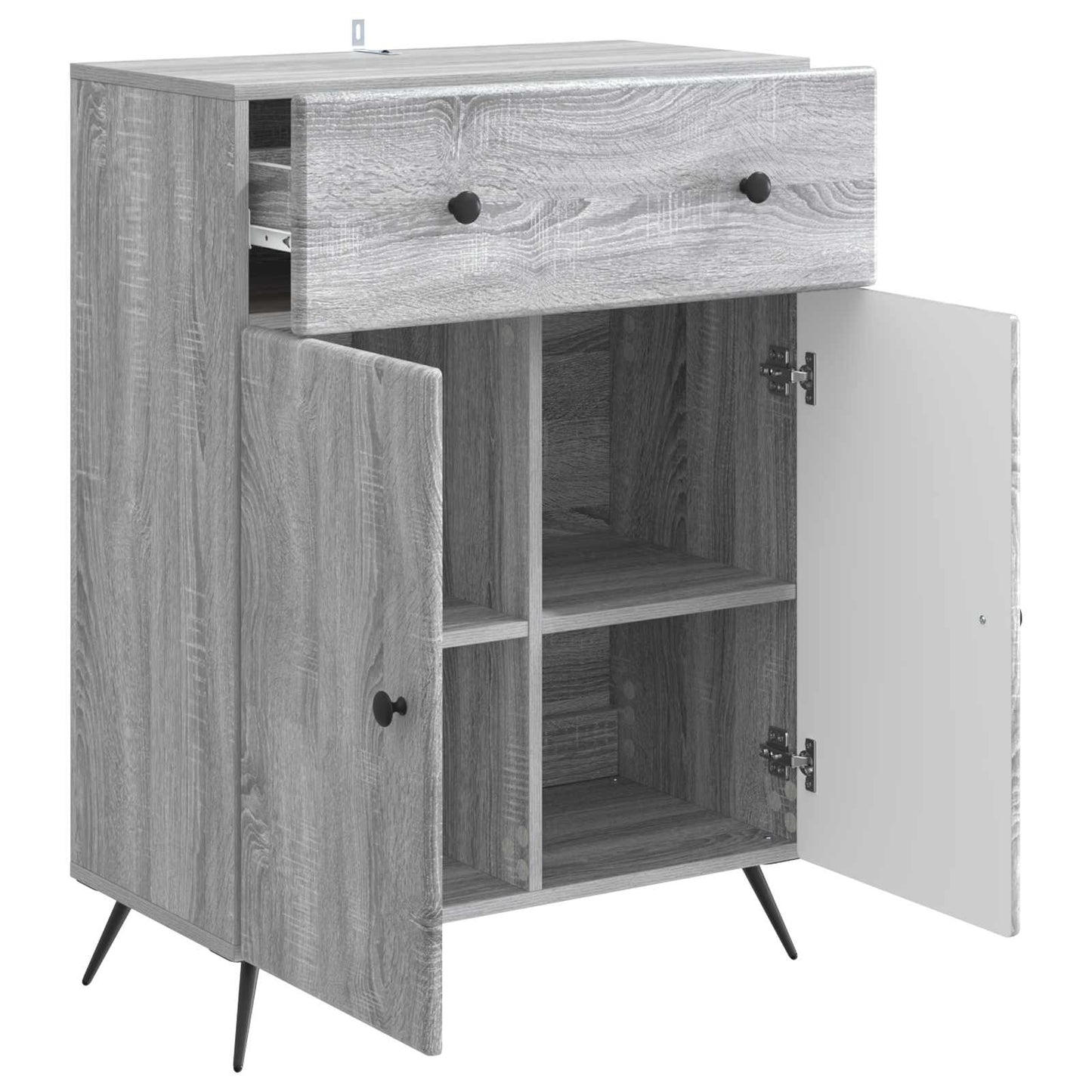 vidaXL Sideboard Grey Sonoma 66 x 34.5 x 90 cm Engineered Wood