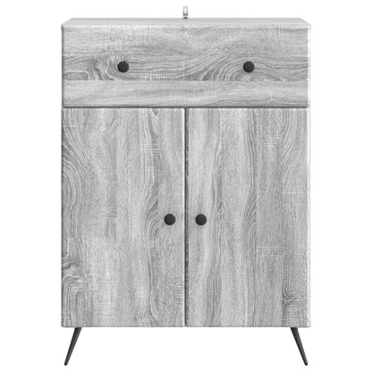 vidaXL Sideboard Grey Sonoma 66 x 34.5 x 90 cm Engineered Wood