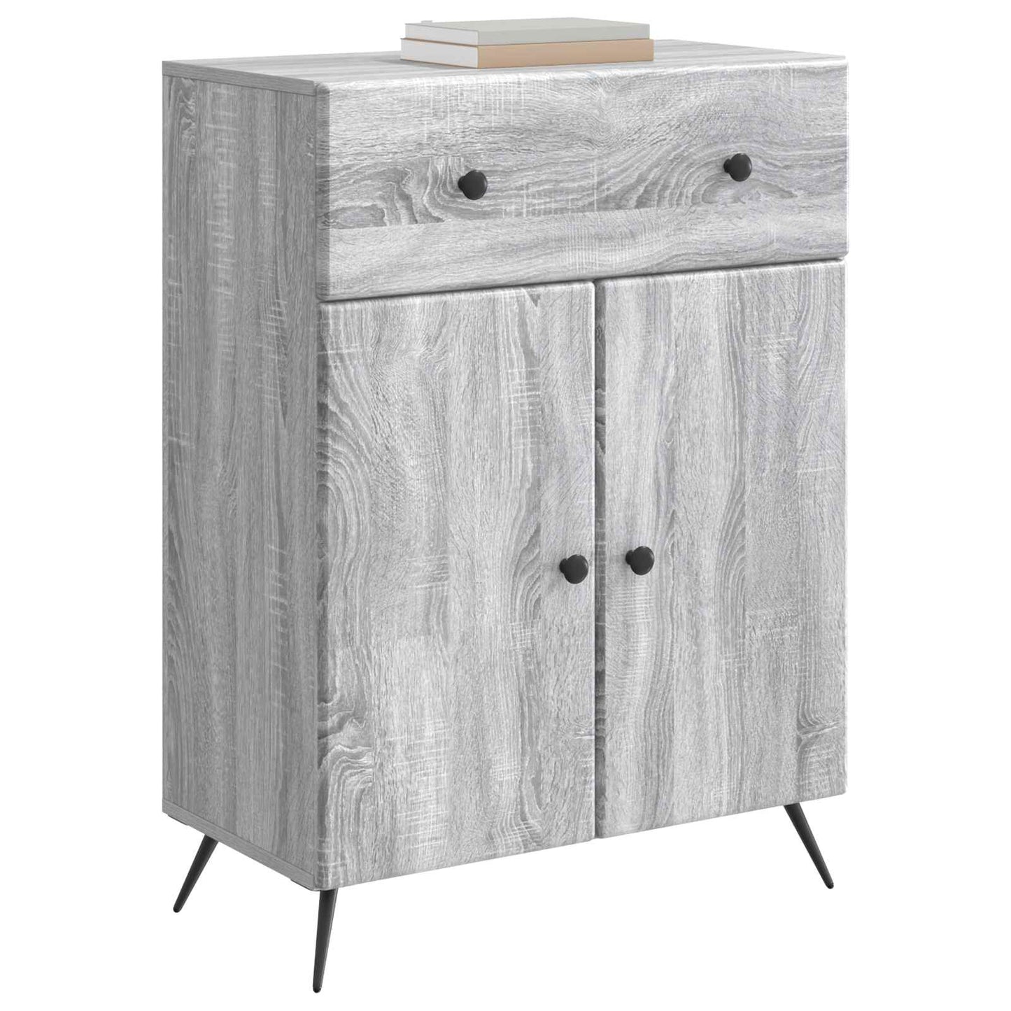 vidaXL Sideboard Grey Sonoma 66 x 34.5 x 90 cm Engineered Wood