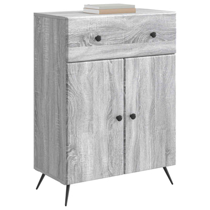 vidaXL Sideboard Grey Sonoma 66 x 34.5 x 90 cm Engineered Wood