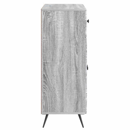 vidaXL Sideboard Grey Sonoma 66 x 34.5 x 90 cm Engineered Wood