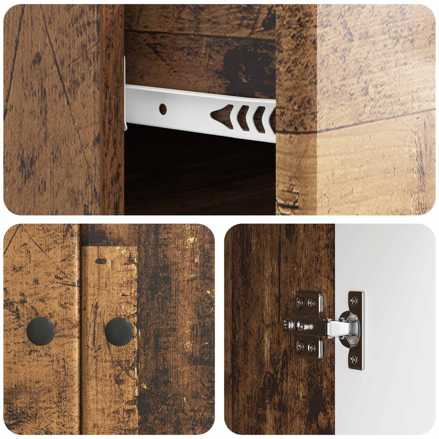 vidaXL Sideboard Old Wood 66 x 34.5 x 90 cm Engineered Wood