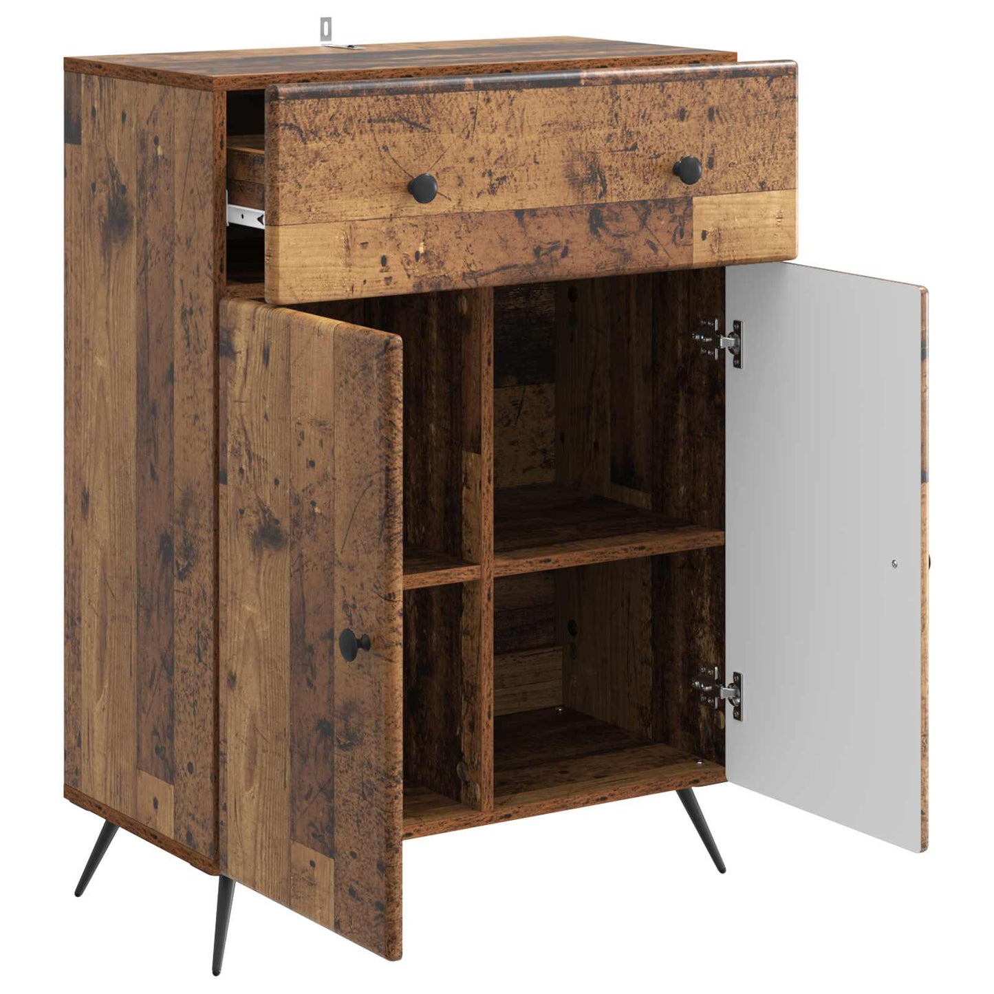 vidaXL Sideboard Old Wood 66 x 34.5 x 90 cm Engineered Wood
