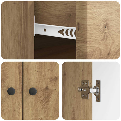 vidaXL Sideboard Artisan Oak 66 x 34.5 x 90 cm Engineered Wood