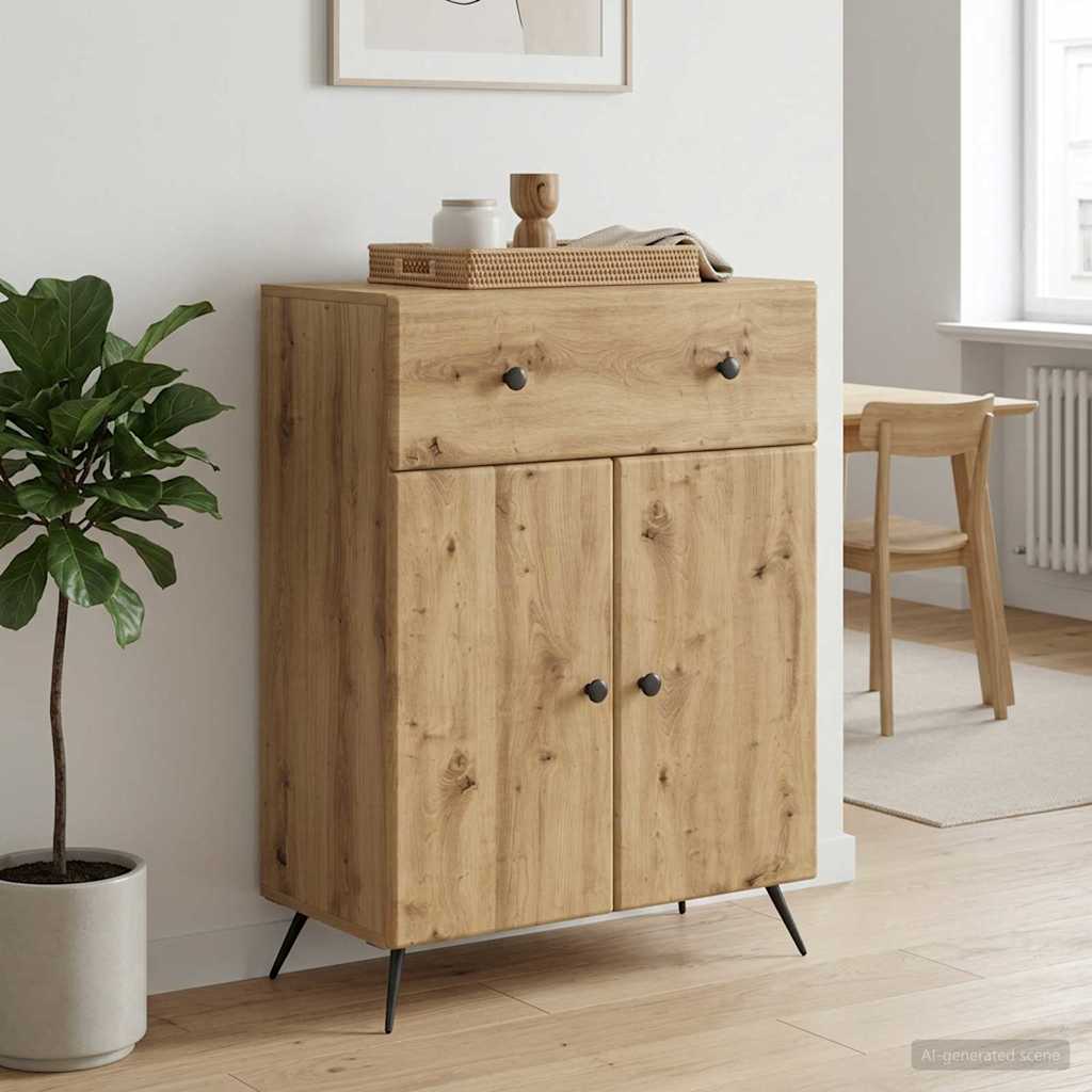 vidaXL Sideboard Artisan Oak 66 x 34.5 x 90 cm Engineered Wood