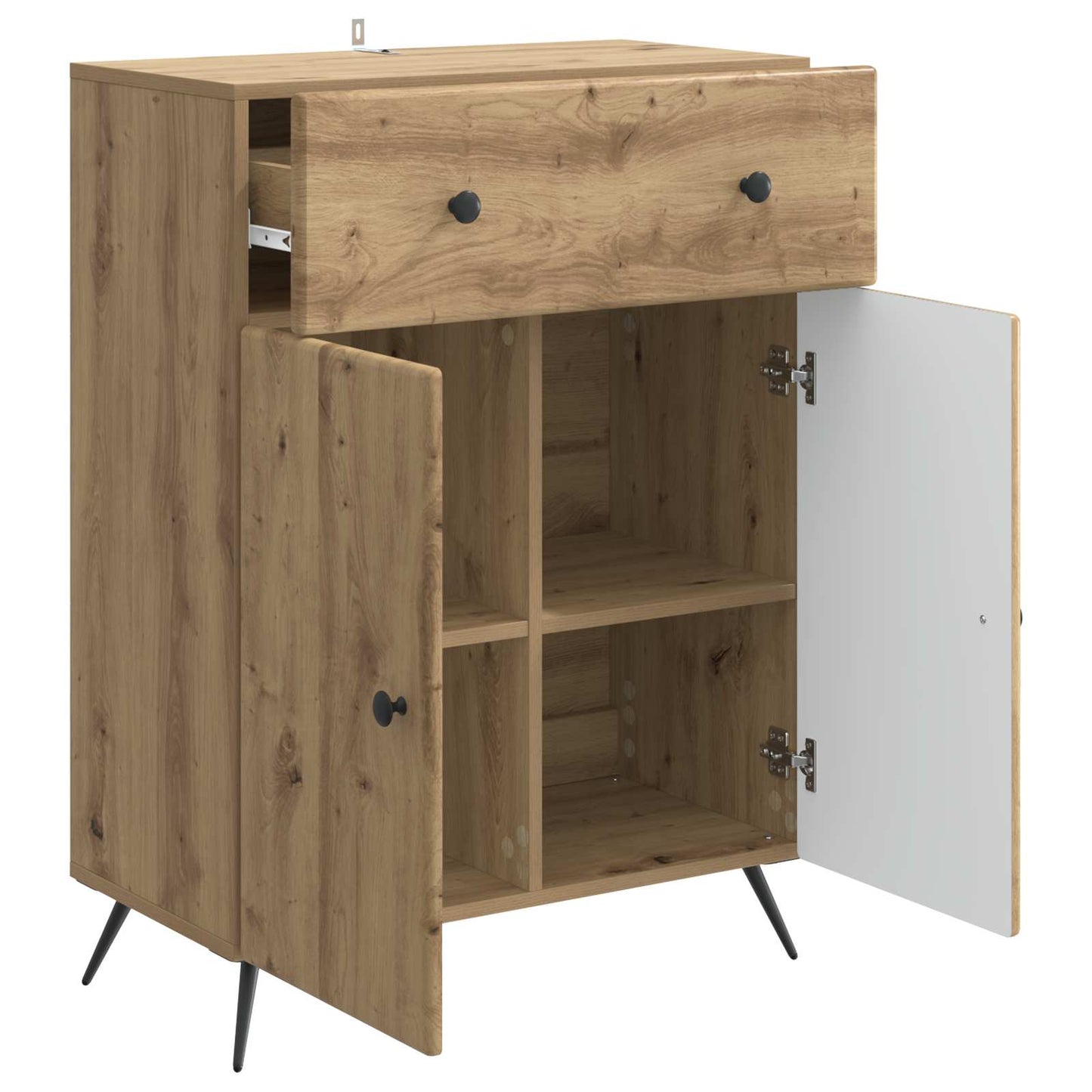 vidaXL Sideboard Artisan Oak 66 x 34.5 x 90 cm Engineered Wood