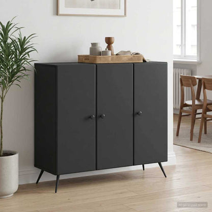 vidaXL Sideboard Black 89 x 34.5 x 80 cm Engineered Wood