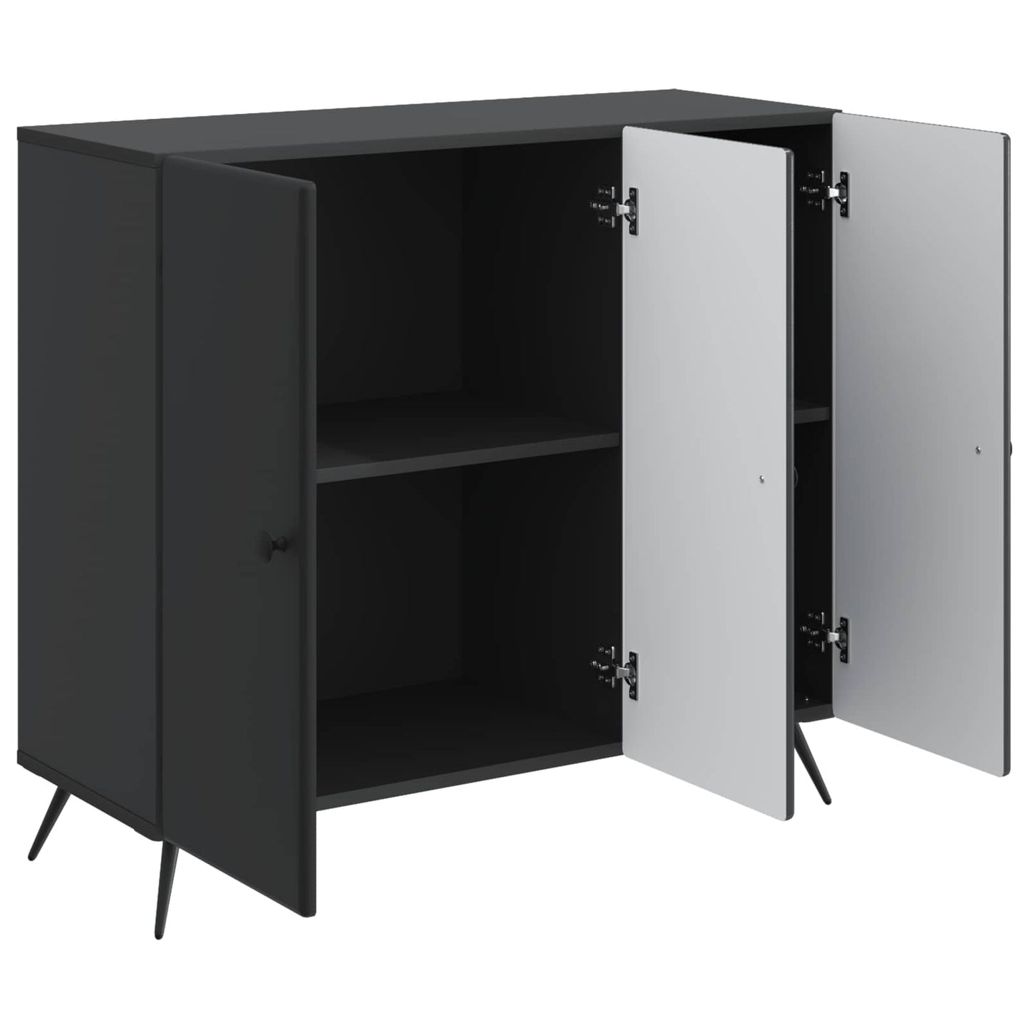 vidaXL Sideboard Black 89 x 34.5 x 80 cm Engineered Wood