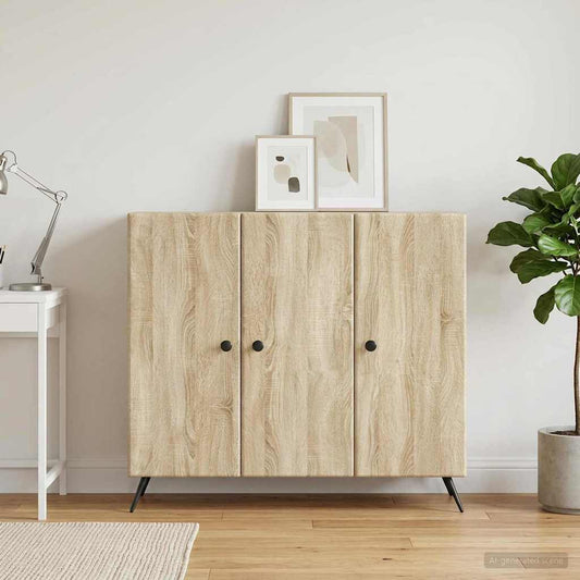 vidaXL Sideboard Sonoma Oak 89 x 34.5 x 80 cm Engineered Wood