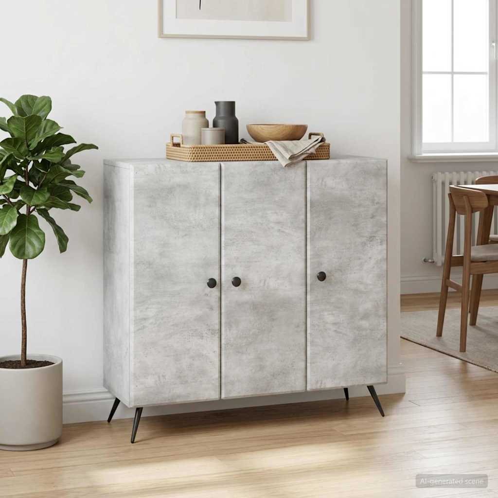 vidaXL Sideboard Concrete Grey 89 x 34.5 x 80 cm Engineered Wood