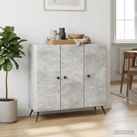 vidaXL Sideboard Concrete Grey 89 x 34.5 x 80 cm Engineered Wood