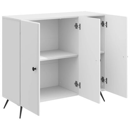 vidaXL Sideboard High Gloss White 89 x 34.5 x 80 cm Engineered Wood