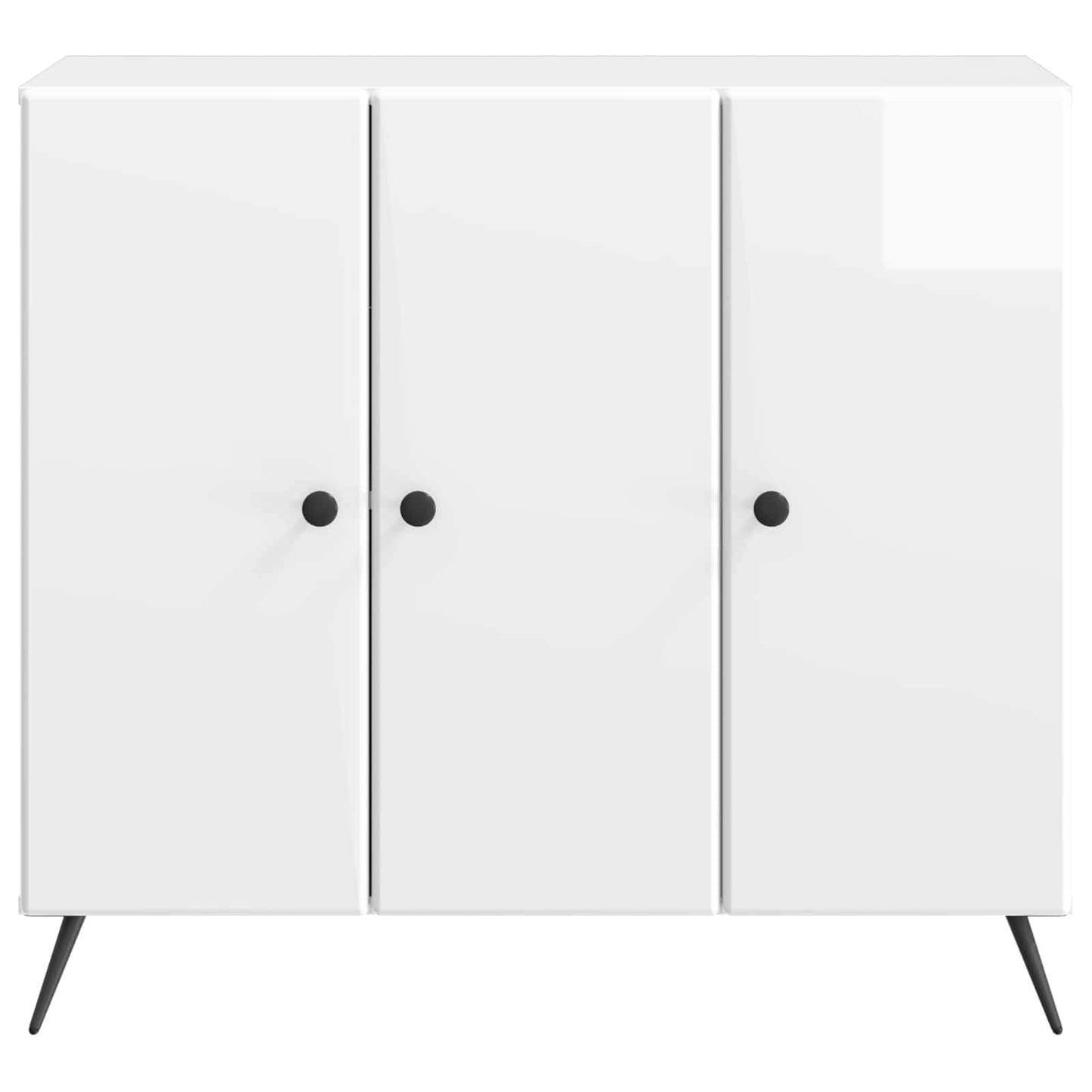 vidaXL Sideboard High Gloss White 89 x 34.5 x 80 cm Engineered Wood