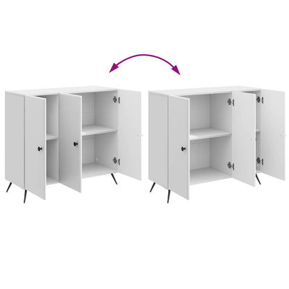 vidaXL Sideboard High Gloss White 89 x 34.5 x 80 cm Engineered Wood