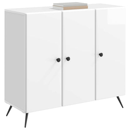 vidaXL Sideboard High Gloss White 89 x 34.5 x 80 cm Engineered Wood