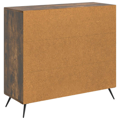 vidaXL Sideboard Smoked Oak 89 x 34.5 x 80 cm Engineered Wood