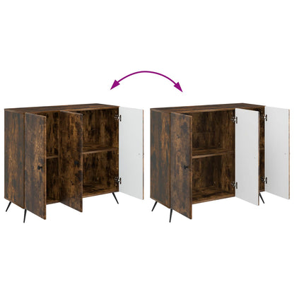 vidaXL Sideboard Smoked Oak 89 x 34.5 x 80 cm Engineered Wood