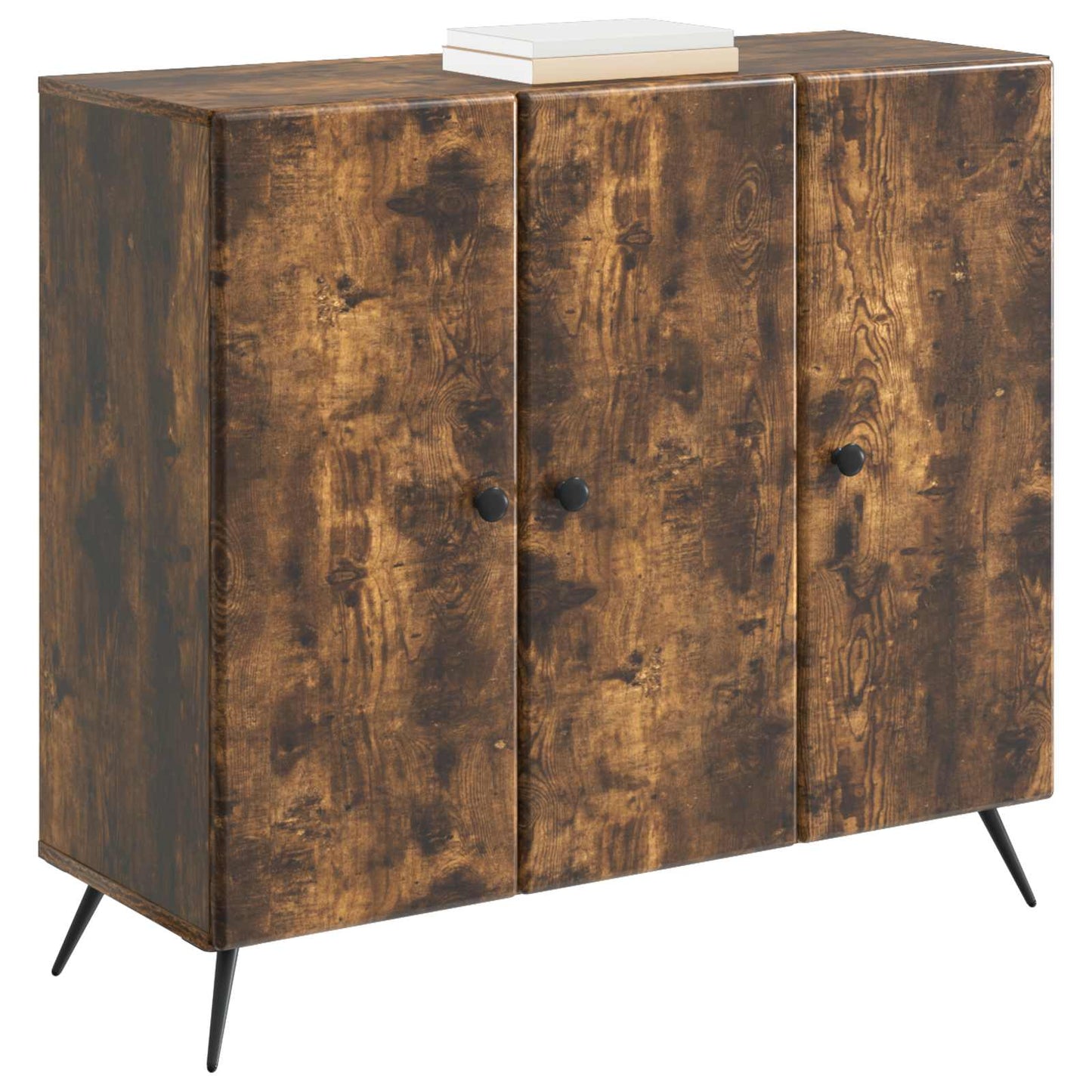 vidaXL Sideboard Smoked Oak 89 x 34.5 x 80 cm Engineered Wood