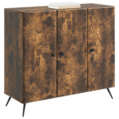 vidaXL Sideboard Smoked Oak 89 x 34.5 x 80 cm Engineered Wood