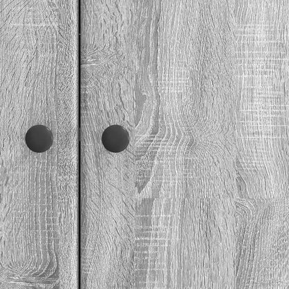 vidaXL Sideboard Grey Sonoma 89 x 34.5 x 80 cm Engineered Wood