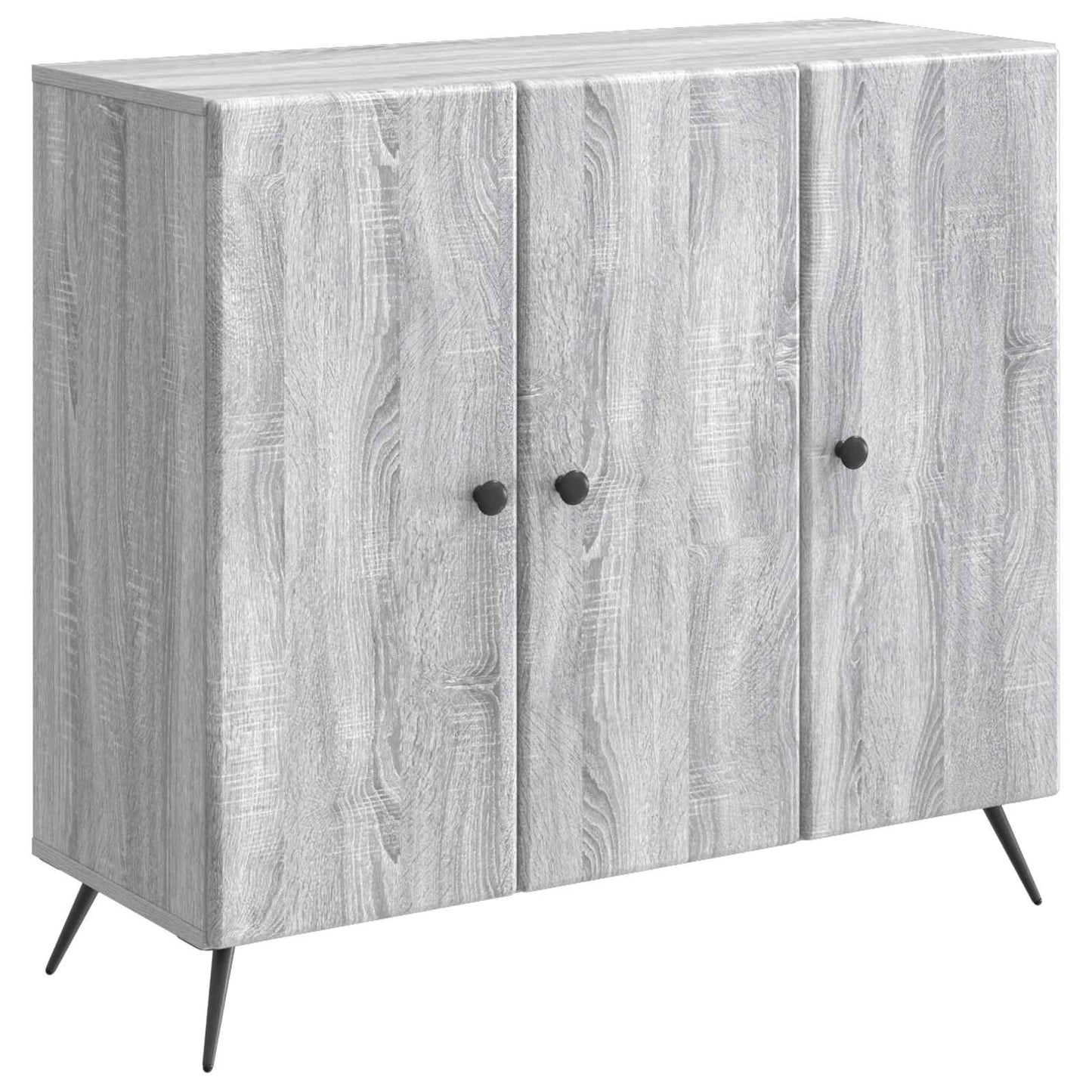 vidaXL Sideboard Grey Sonoma 89 x 34.5 x 80 cm Engineered Wood