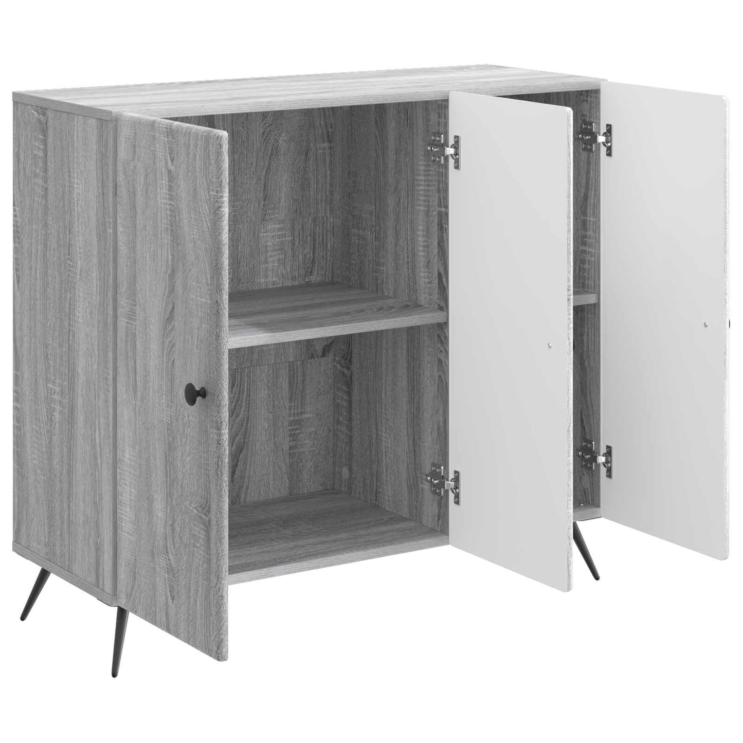 vidaXL Sideboard Grey Sonoma 89 x 34.5 x 80 cm Engineered Wood
