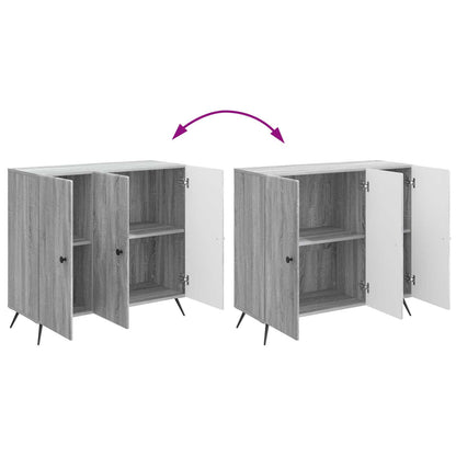 vidaXL Sideboard Grey Sonoma 89 x 34.5 x 80 cm Engineered Wood