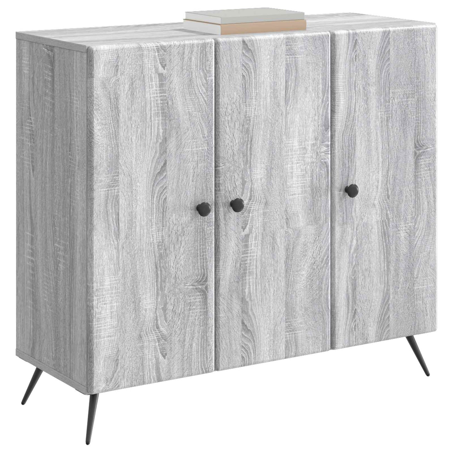 vidaXL Sideboard Grey Sonoma 89 x 34.5 x 80 cm Engineered Wood