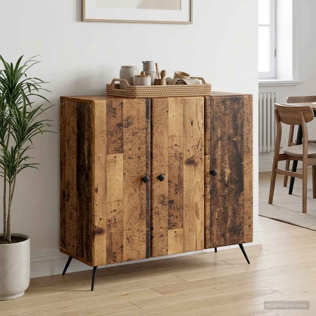 vidaXL Sideboard Old Wood 89 x 34.5 x 80 cm Engineered Wood
