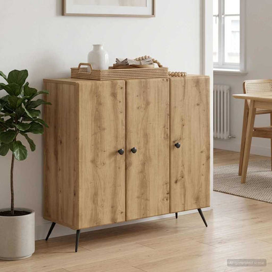 vidaXL Sideboard Artisan Oak 89 x 34.5 x 80 cm Engineered Wood