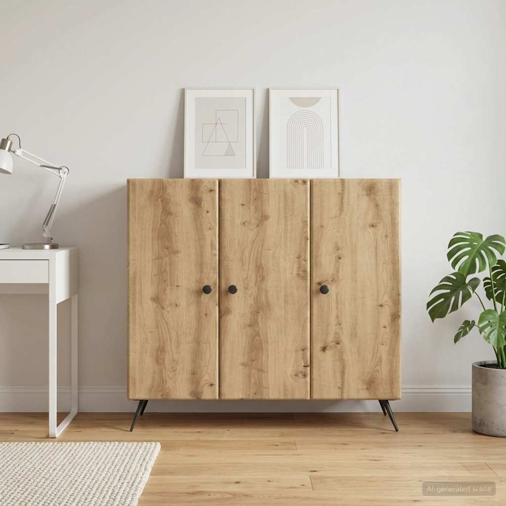 vidaXL Sideboard Artisan Oak 89 x 34.5 x 80 cm Engineered Wood