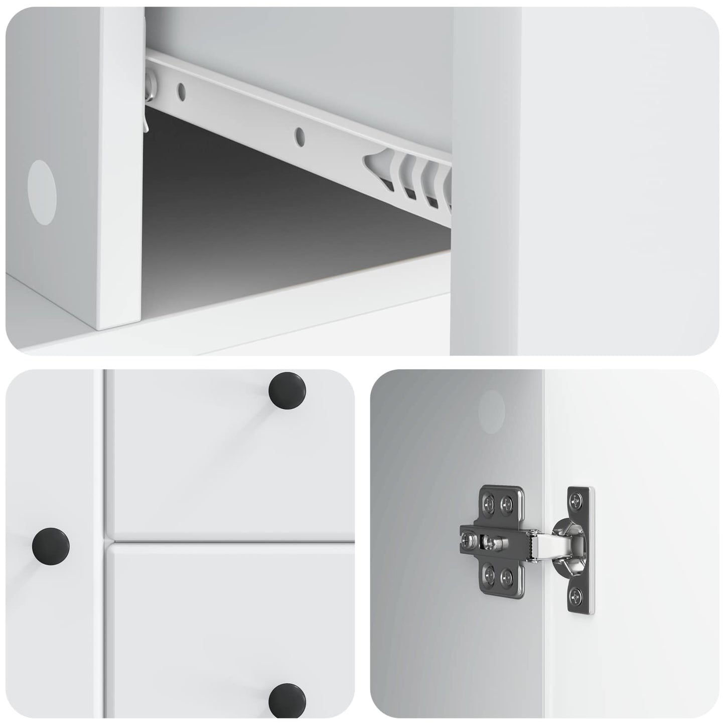 vidaXL Sideboard with Drawer White 89 x 34.5 x 60 cm Engineered Wood