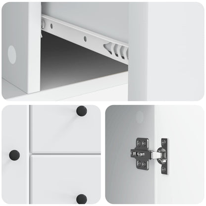 vidaXL Sideboard with Drawer White 89 x 34.5 x 60 cm Engineered Wood
