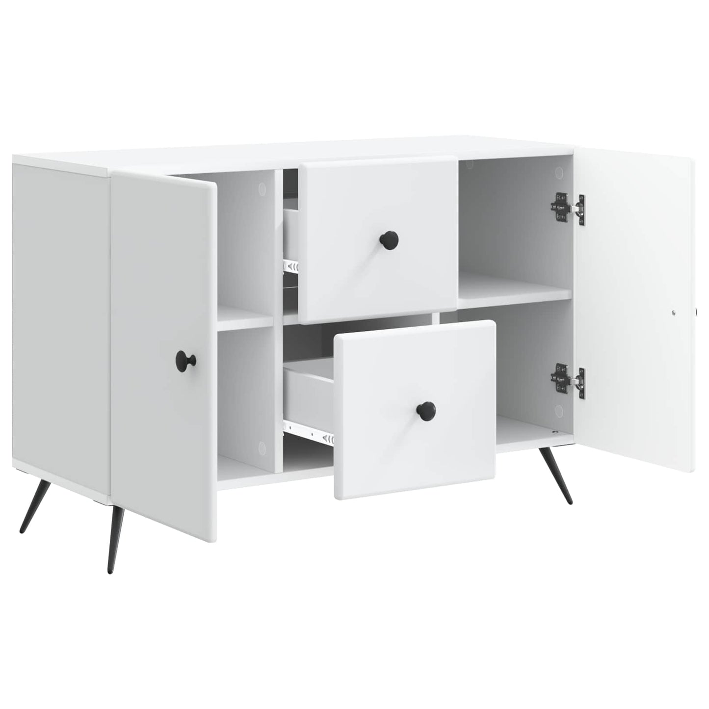 vidaXL Sideboard with Drawer White 89 x 34.5 x 60 cm Engineered Wood